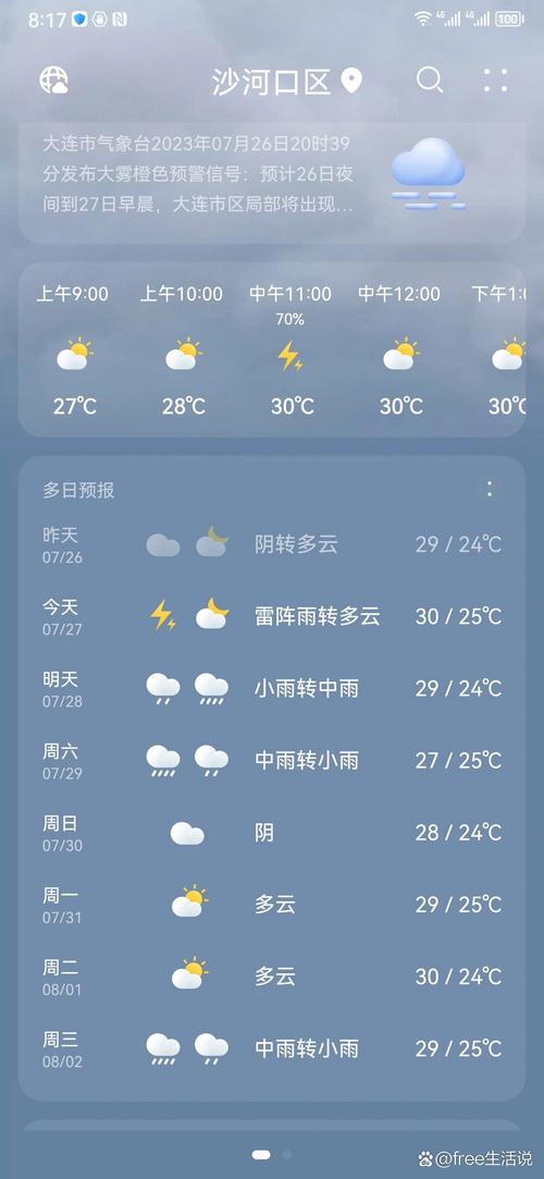 大连天气预报（大连天气预报最新7天）