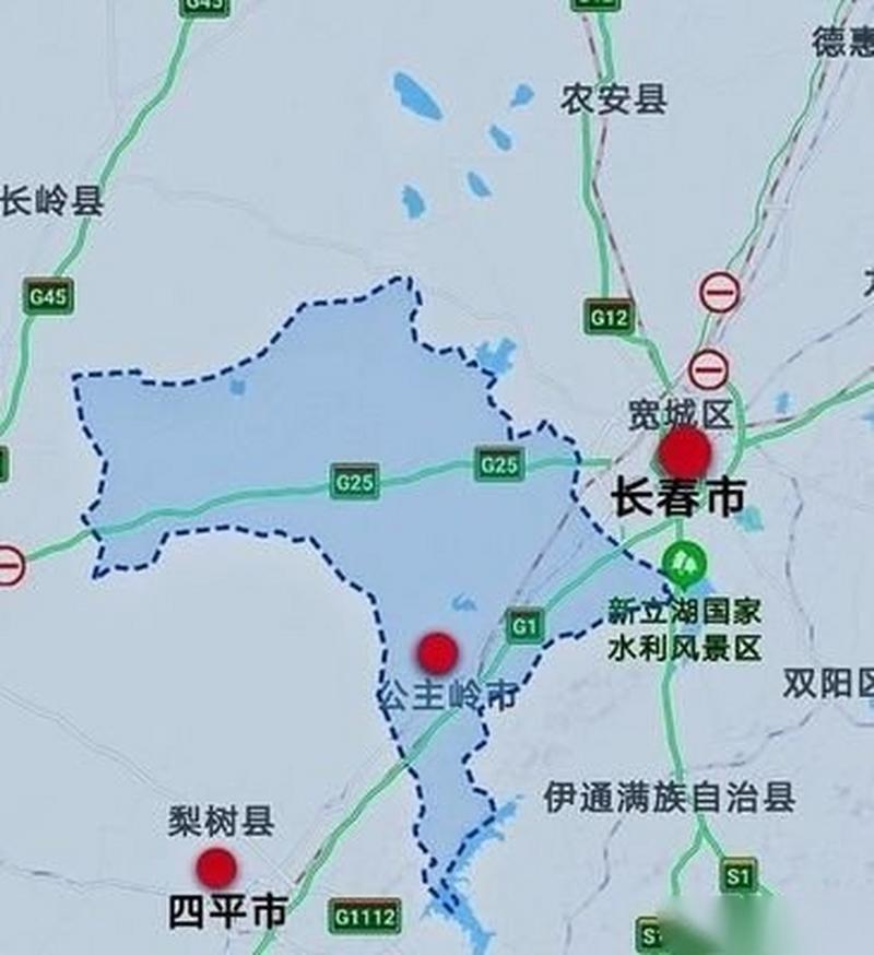 公主岭地图（公主岭市地形图）