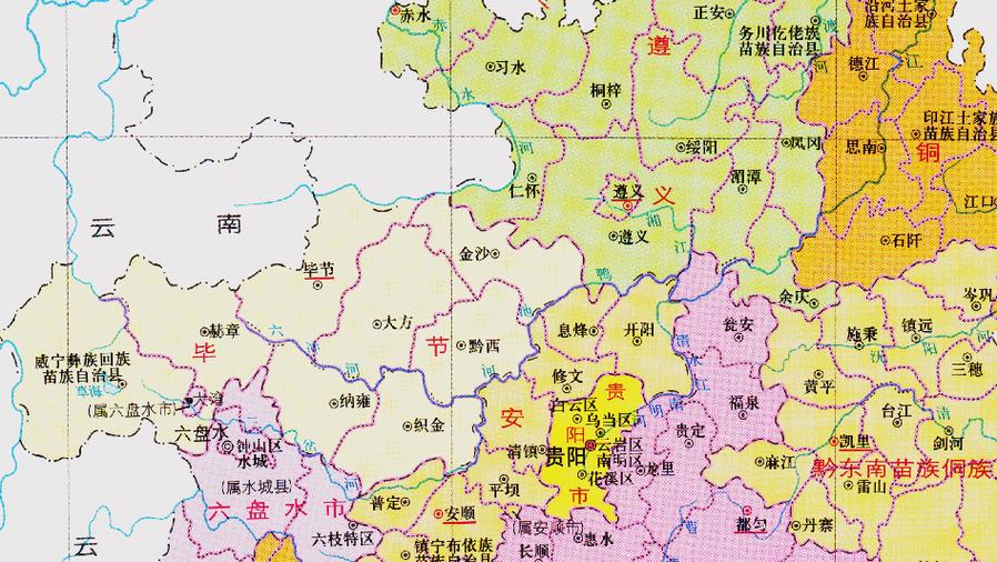 毕节地区地图（贵州省毕节市地图）